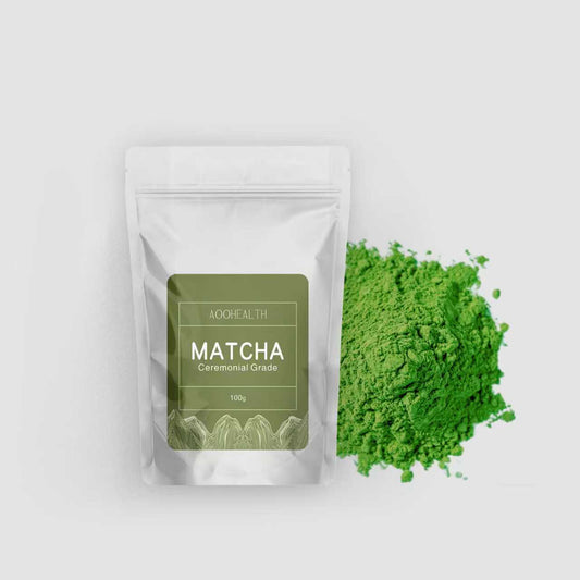 Signature Ceremonial Grade Matcha Powder - 100g Resealable Bag - Aoohealth
